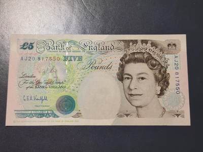 3月23号晚上8点 外国纸币自动截拍第44场 - 英国5近新极美品