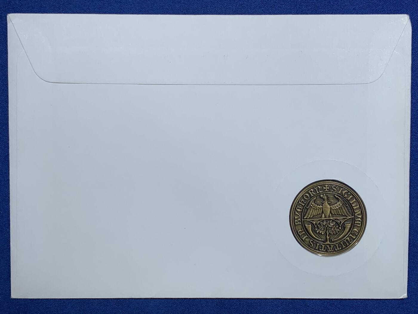 《竞宝斋》第473场 周日，周一 2场连拍 （全场包邮）欢迎送拍 费迪南德·冯·齐柏林伯爵诞辰150周年纪念邮票封 带高浮雕纪念章