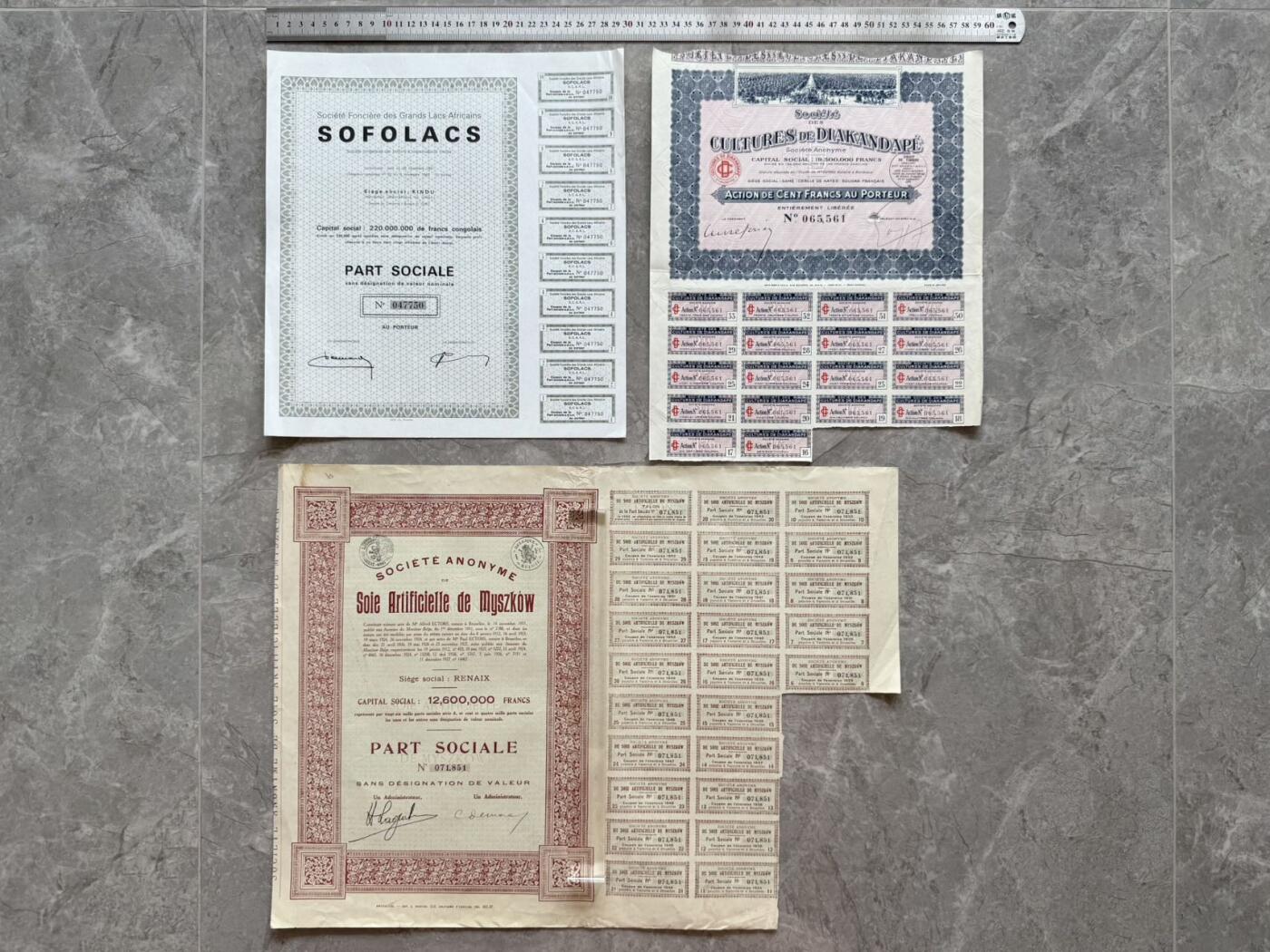 （自动截拍）PMG评级民国纸币专拍第20260324期，全场包邮 【乾奕收藏】出上世纪初欧洲国家企业股票债券12张，部分带分红息票，老股票实物难得，品相如图，老股票债券因材质保存环境等原因均存在不同程度的裂口，破损缺角，折角，虫蛀，老式贴补等瑕疵