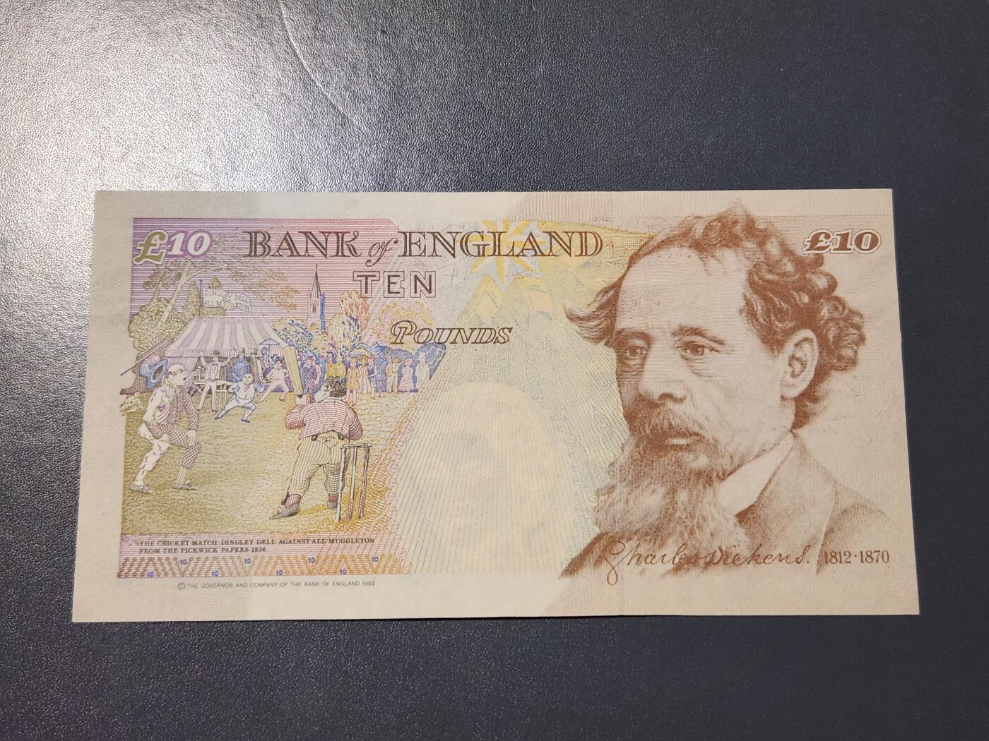 3月23号晚上8点 外国纸币自动截拍第44场 英国10近新极美品