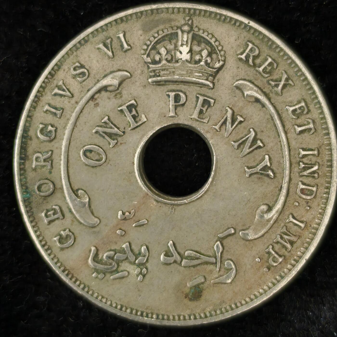 Krab外币市集Vol.27 英属西非1937年1便士H厂