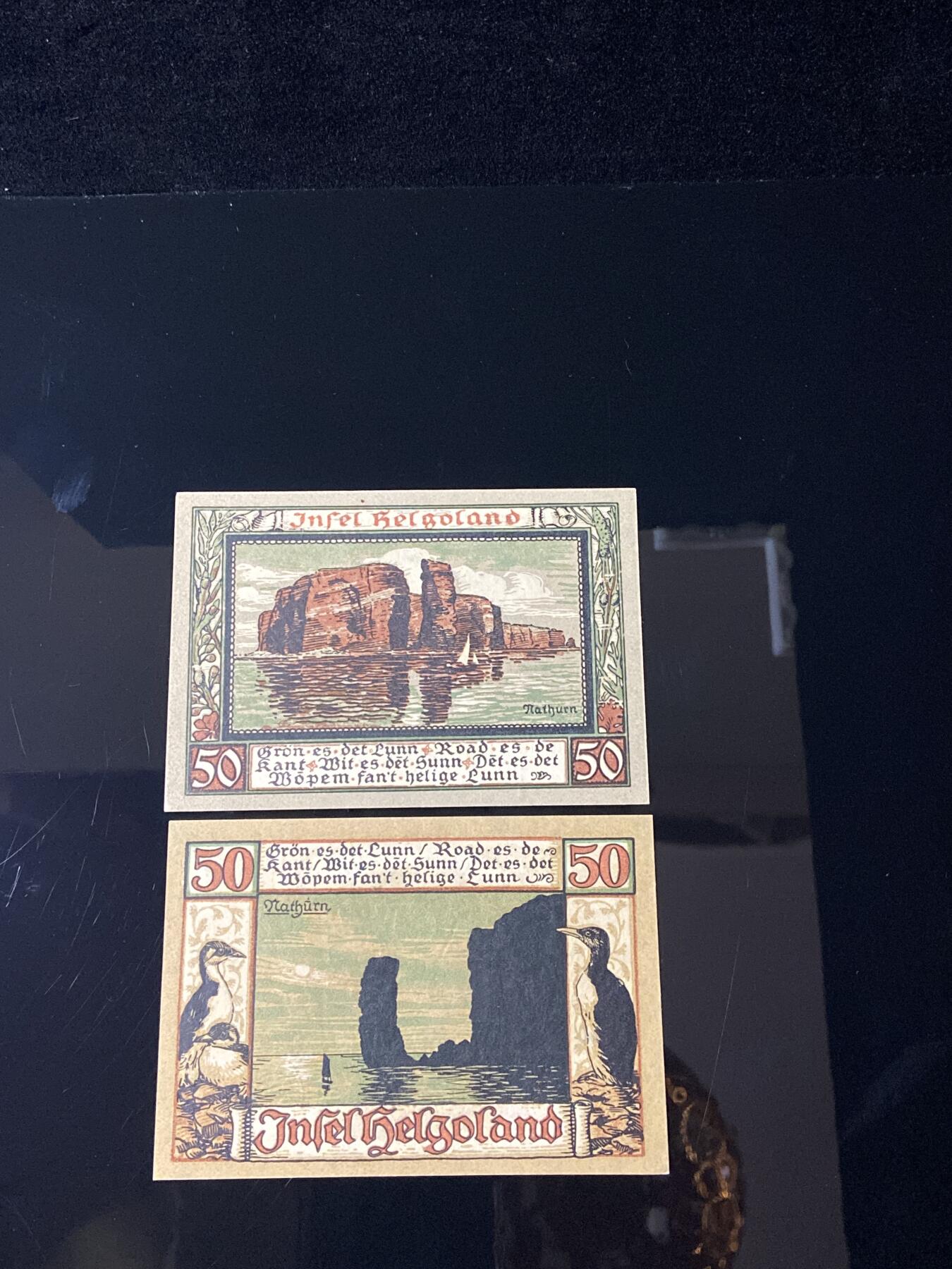 2026年第三十七场(总第二百零六场）德紧纸币特拍场(佣金3%，最低1元) 德紧纸币–德国石勒苏益格-荷尔斯泰因州施托克尔斯多夫市（Stokelsdorf）50芬妮二枚套票