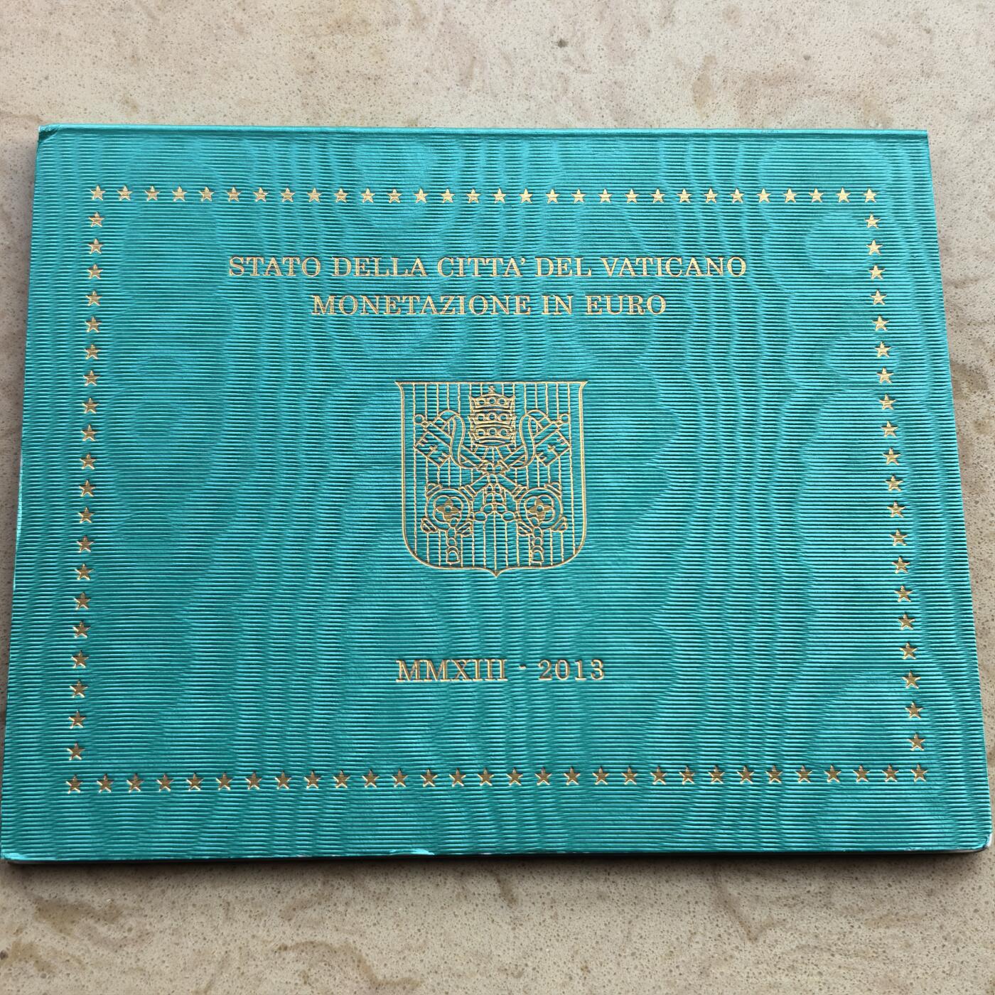 道一币馆币章第一百七十场 原包装 梵蒂冈2013年欧元套币八枚