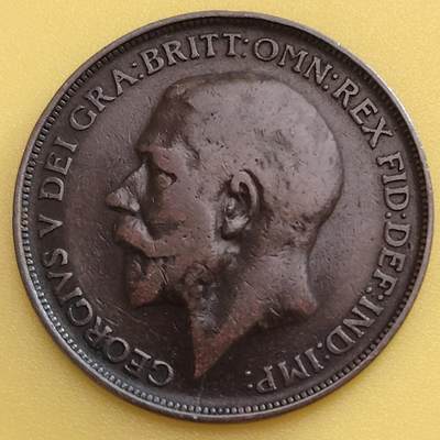 布加迪🐬～世界钱币(上海)🌾第 282 期 /  各国套币和散币 - 英国🇬🇧 1912年 1便士 乔治五世