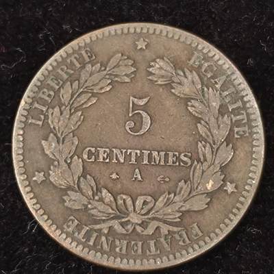 Krab外币市集Vol.27 - 法国1871A 5分