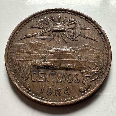 🌹外币初藏🌹🐯2026年第33场   每周二四六晚8️⃣点 接代拍 - 墨西哥1964年二十分