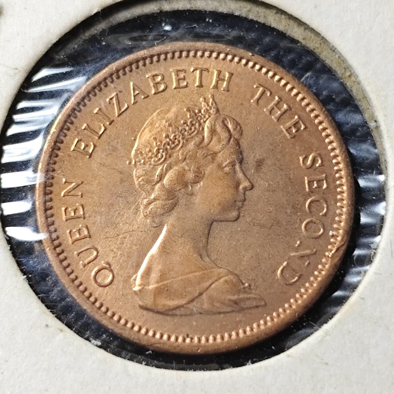 KK钱币收藏小铺   套币专场 2月预留时间 周末发货 1974 福克兰群岛1/2便士 好品 少见