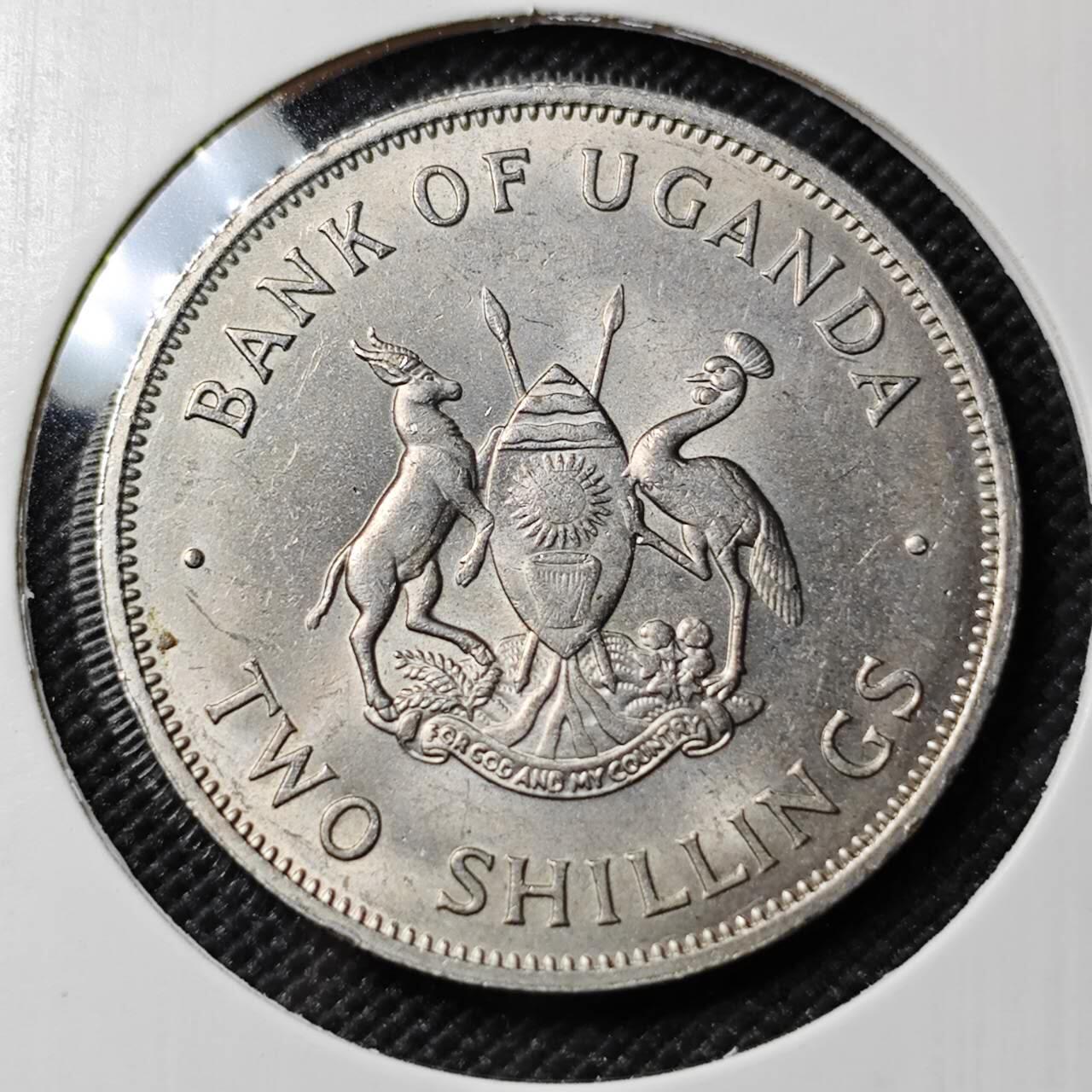 KK钱币收藏小铺   套币专场 2月预留时间 周末发货 1966乌干达2先令 好品 