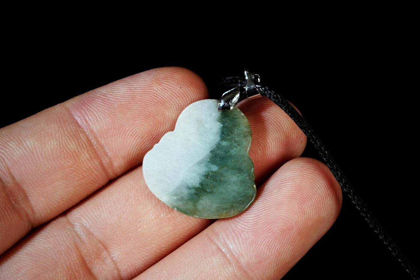 上海都达杂项专场五十八【全场包邮】  天然翡翠精雕《佛公》挂件93-69