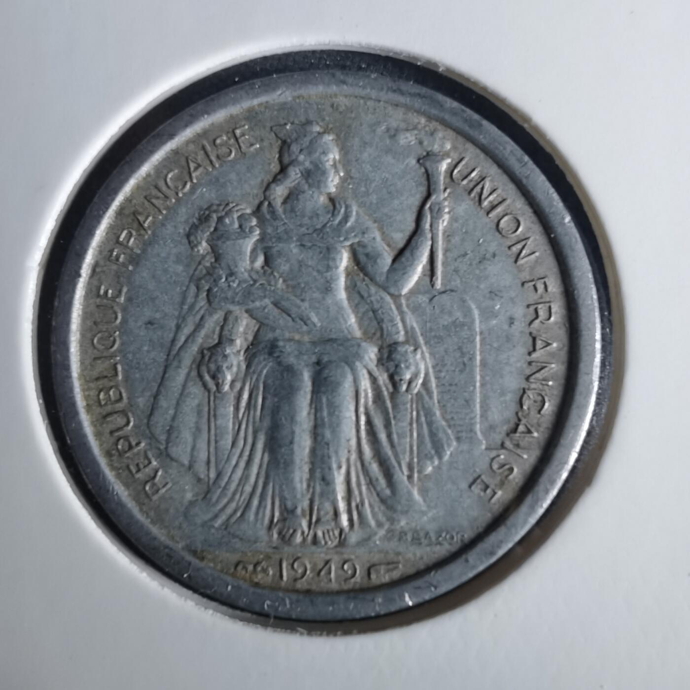 沼泽如烟--第1033场 法属新喀里多尼亚1949年2法郎