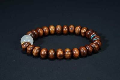 上海都达杂项专场五十八【全场包邮】  - 海南黄花梨虎皮纹算盘珠手串 附鉴定证书93-244