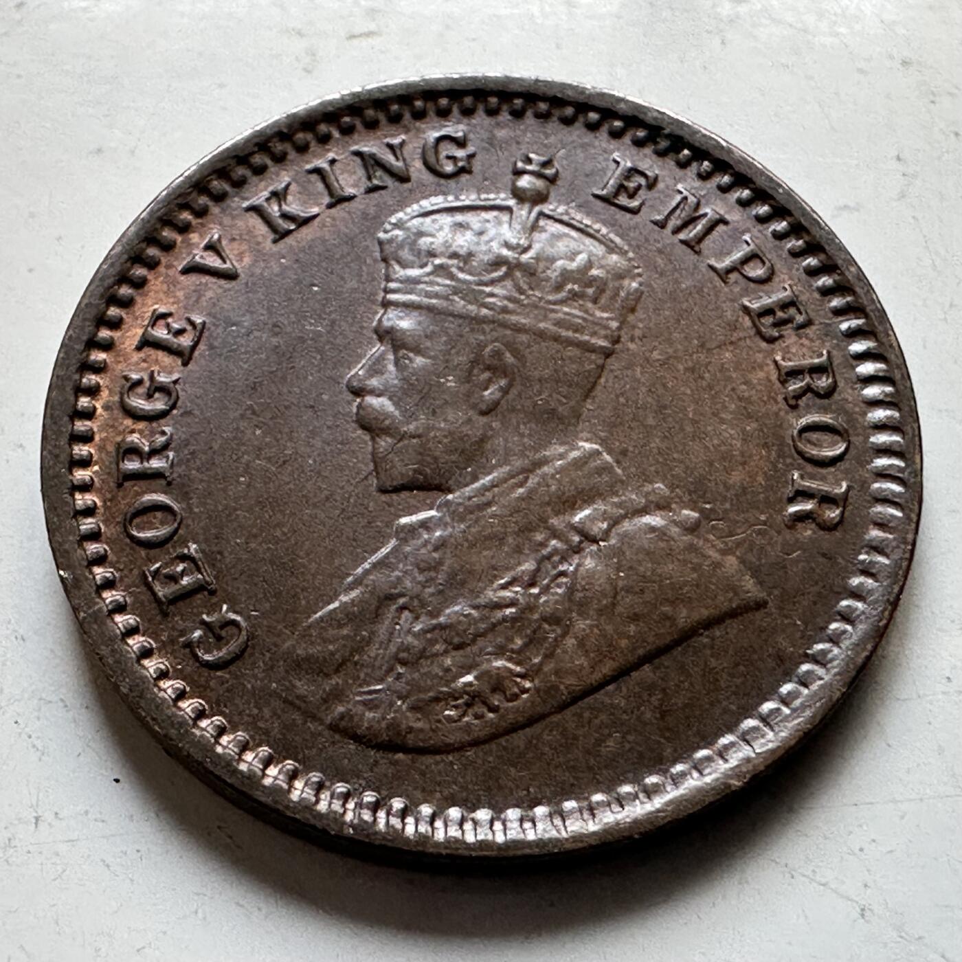 🌹外币初藏🌹🐯2026年第34场   每周二四六晚8️⃣点 接代拍 英属印度1919年乔治五世 1/12安娜铜币