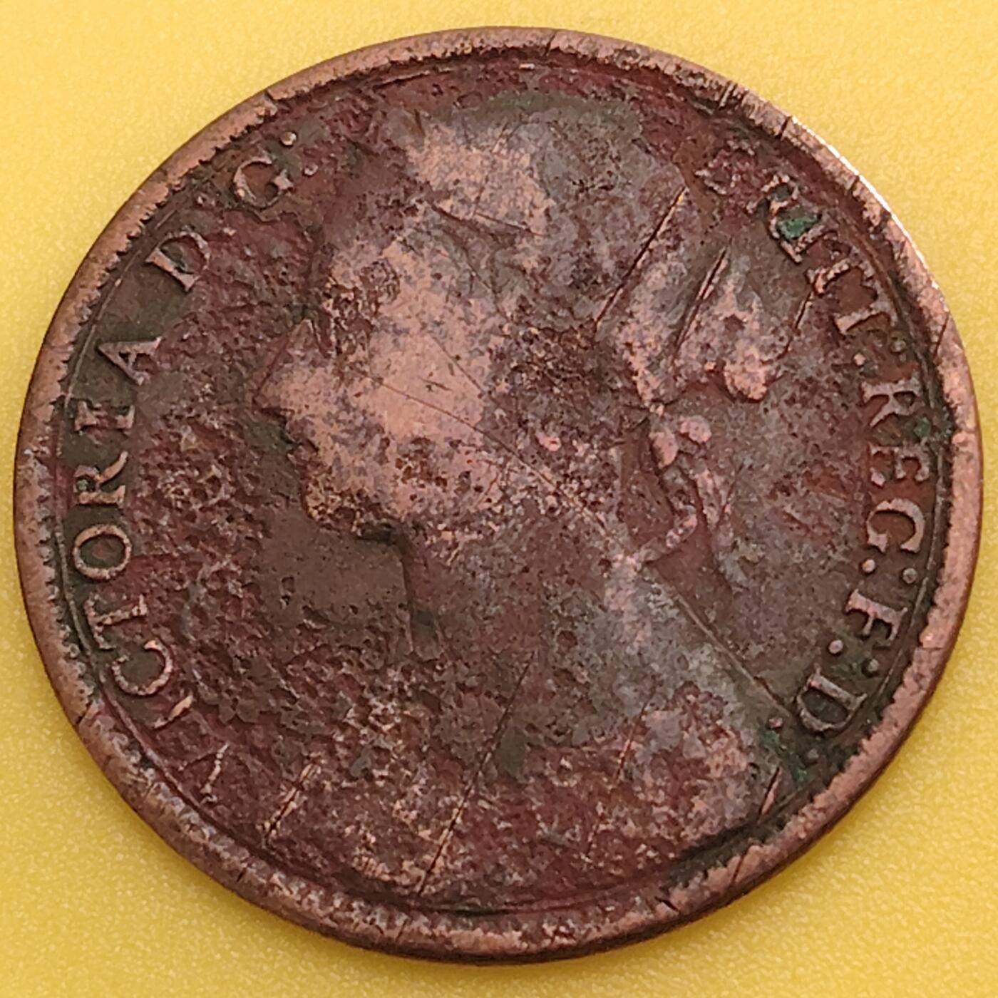 布加迪🐬～世界钱币(上海)🌾第 282 期 /  各国套币和散币 英国🇬🇧 1878年 1便士 维多利亚女王 年份清晰