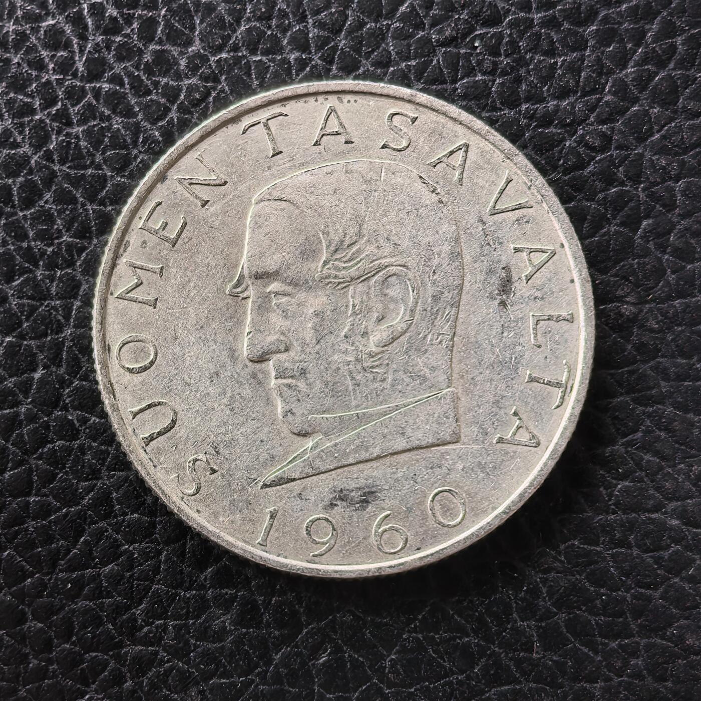 道一币馆币章第一百七十一场 芬兰1960年货币系统问世百年1000马克纪念银币 14g 875s