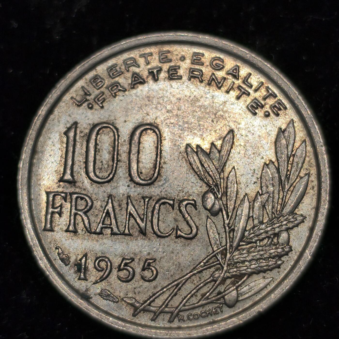 Krab外币市集Vol.27 法国1955年100法郎