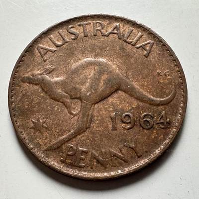 🌹外币初藏🌹🐯2026年第33场   每周二四六晚8️⃣点 接代拍 - 澳大利亚1964年一便士