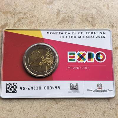 道一币馆币章第一百七十场 - 卡册 意大利2015年米兰世博会2欧元纪念币