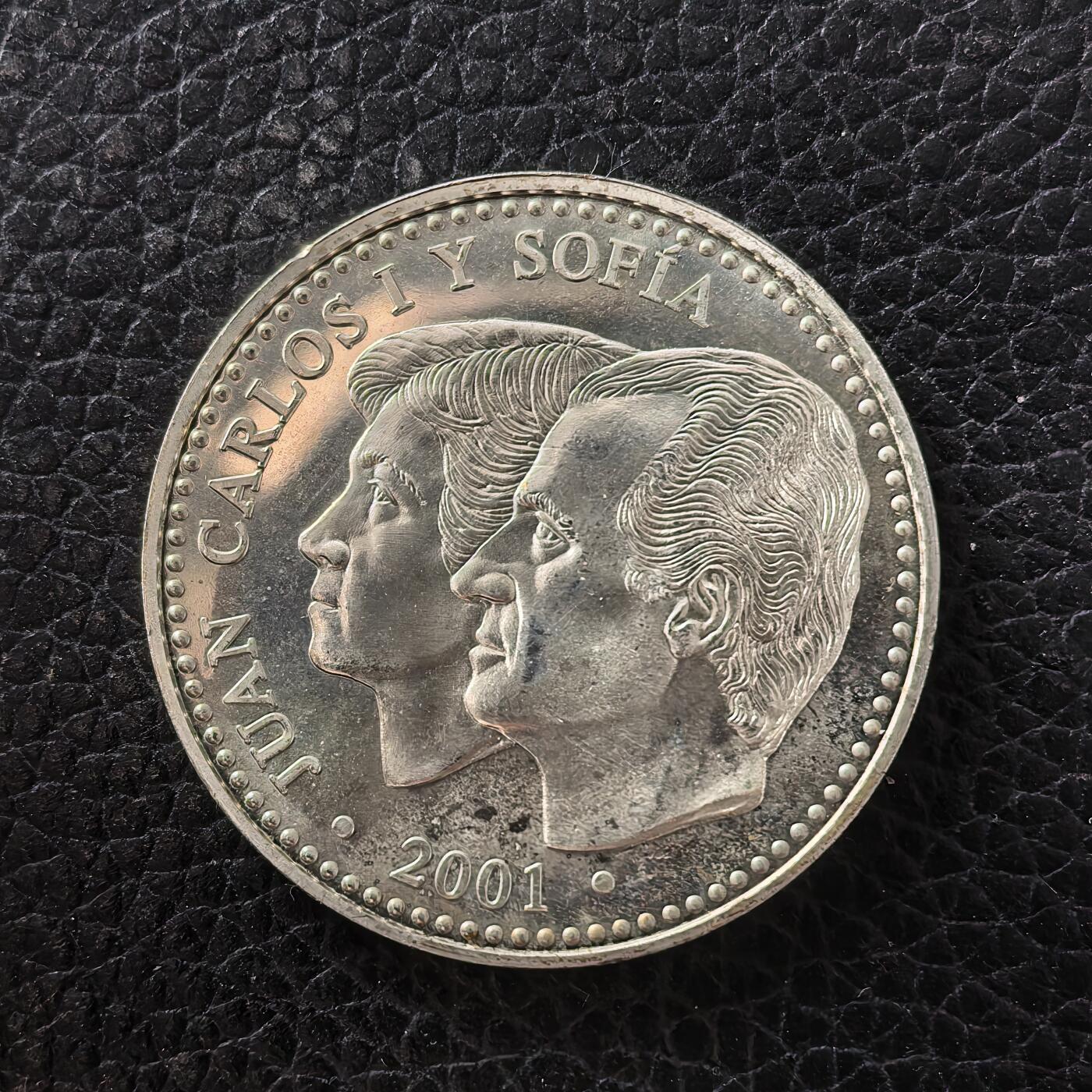 道一币馆币章第一百七十一场 西班牙2001年最后的比塞塔2000比塞塔银币  18.2g 925S