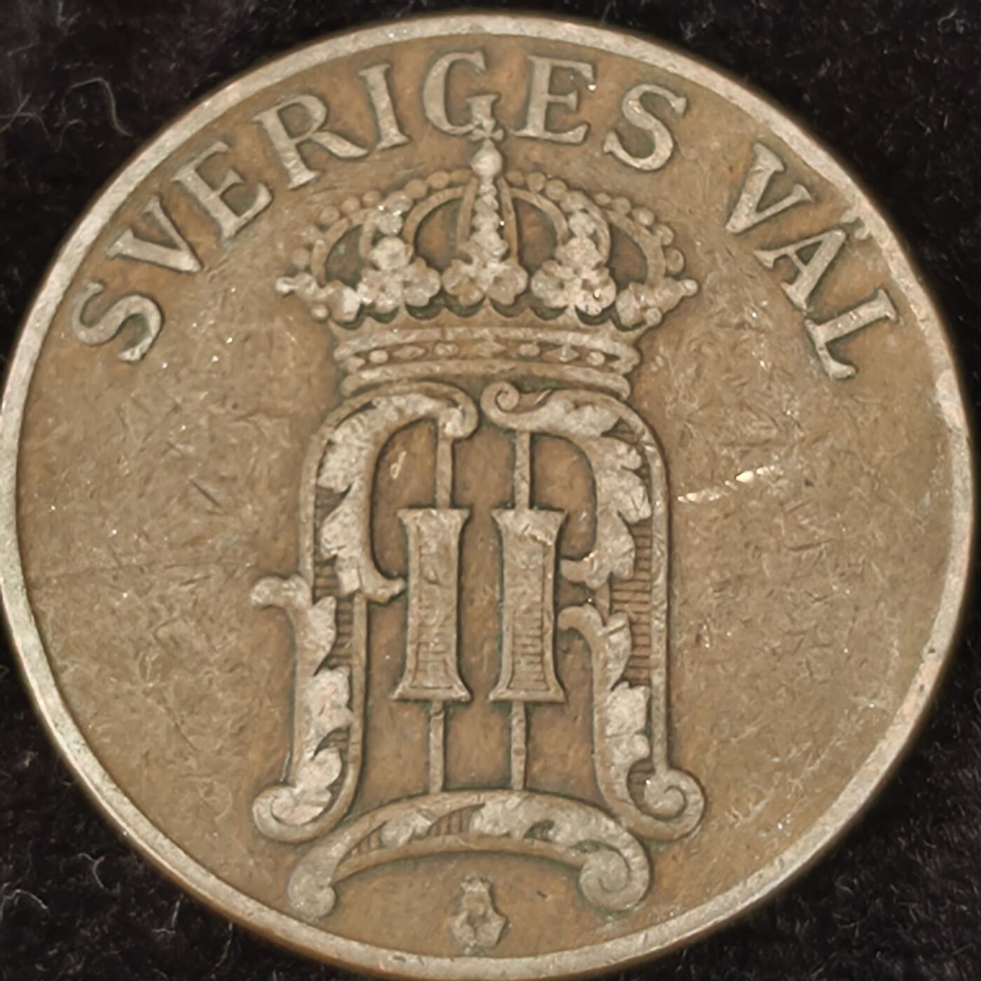 Krab外币市集Vol.27 瑞典1907年5欧尔