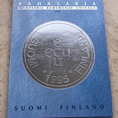 道一币馆币章第一百七十场 - 原包装 芬兰1995年加入欧洲经济体纪念套币五枚+纪念章