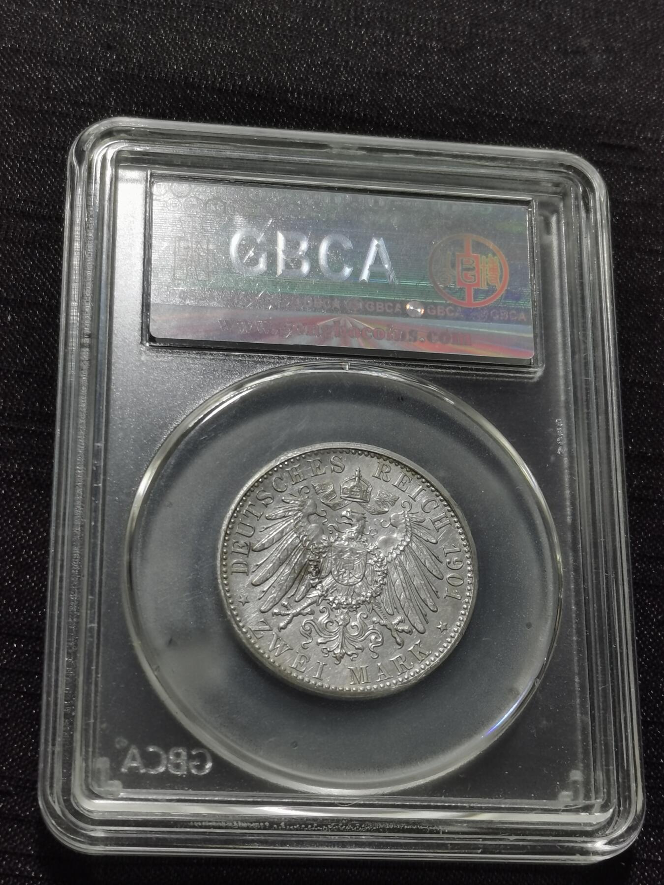 天下钱庄专场欢迎参拍 德国普鲁士建国200周年2马克银币