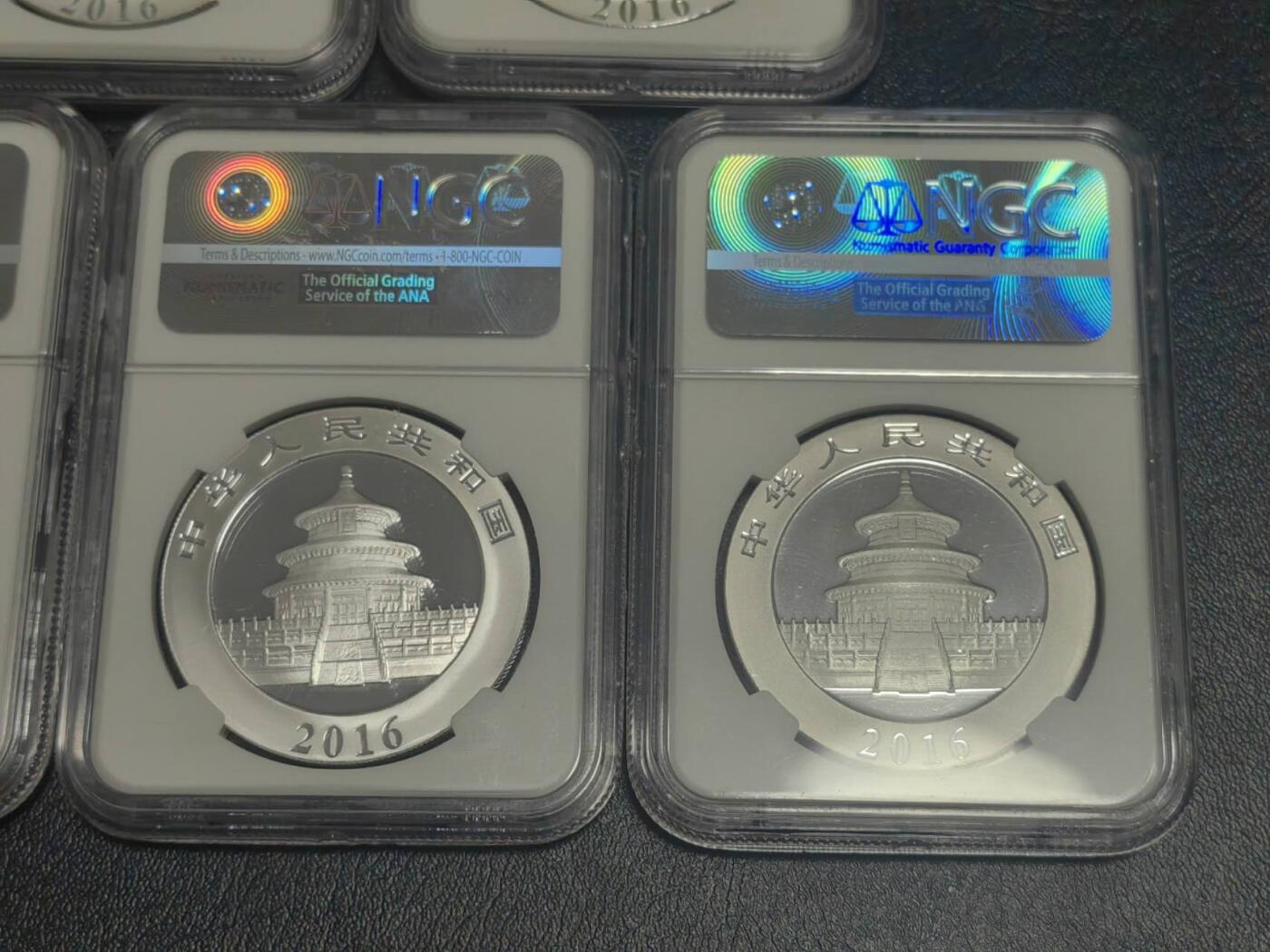 洪涛臻品批发群 精选邮票限时拍卖第1296期  NGC评级熊猫银币 NGC70满分，银币品相好适合收藏，功夫熊猫5枚一套，超低起拍价，喜欢不要错过