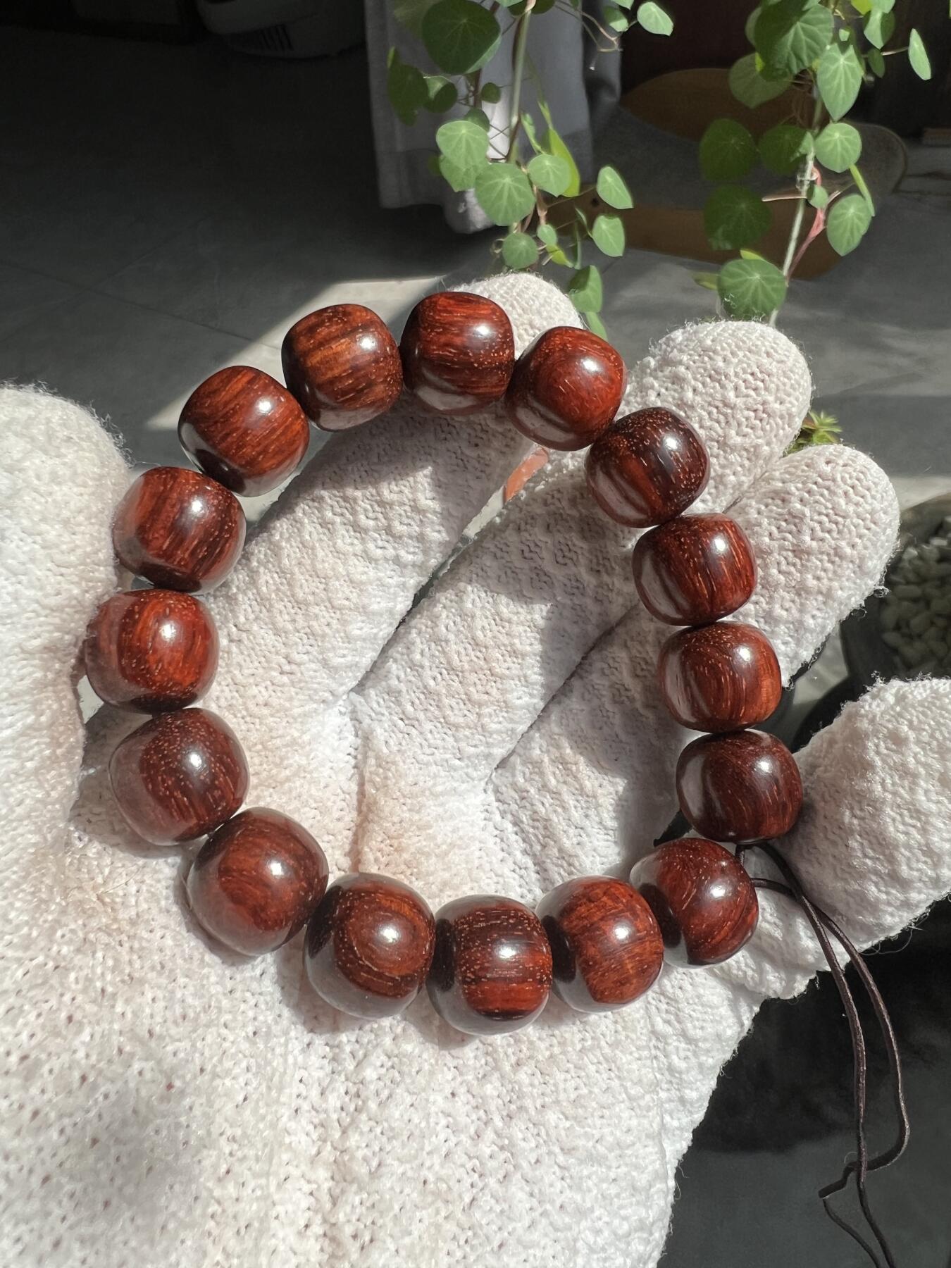 零元拍：小叶紫檀 13/14手串，妥妥的高油高密满金星，檀香宜人