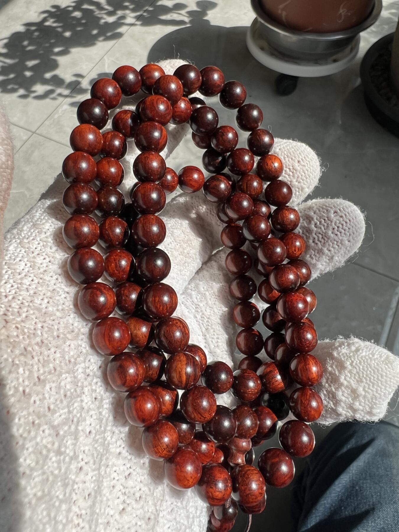 零元拍：小叶紫檀 108/0.8佛珠长串，妥妥的高油高密，檀香宜人