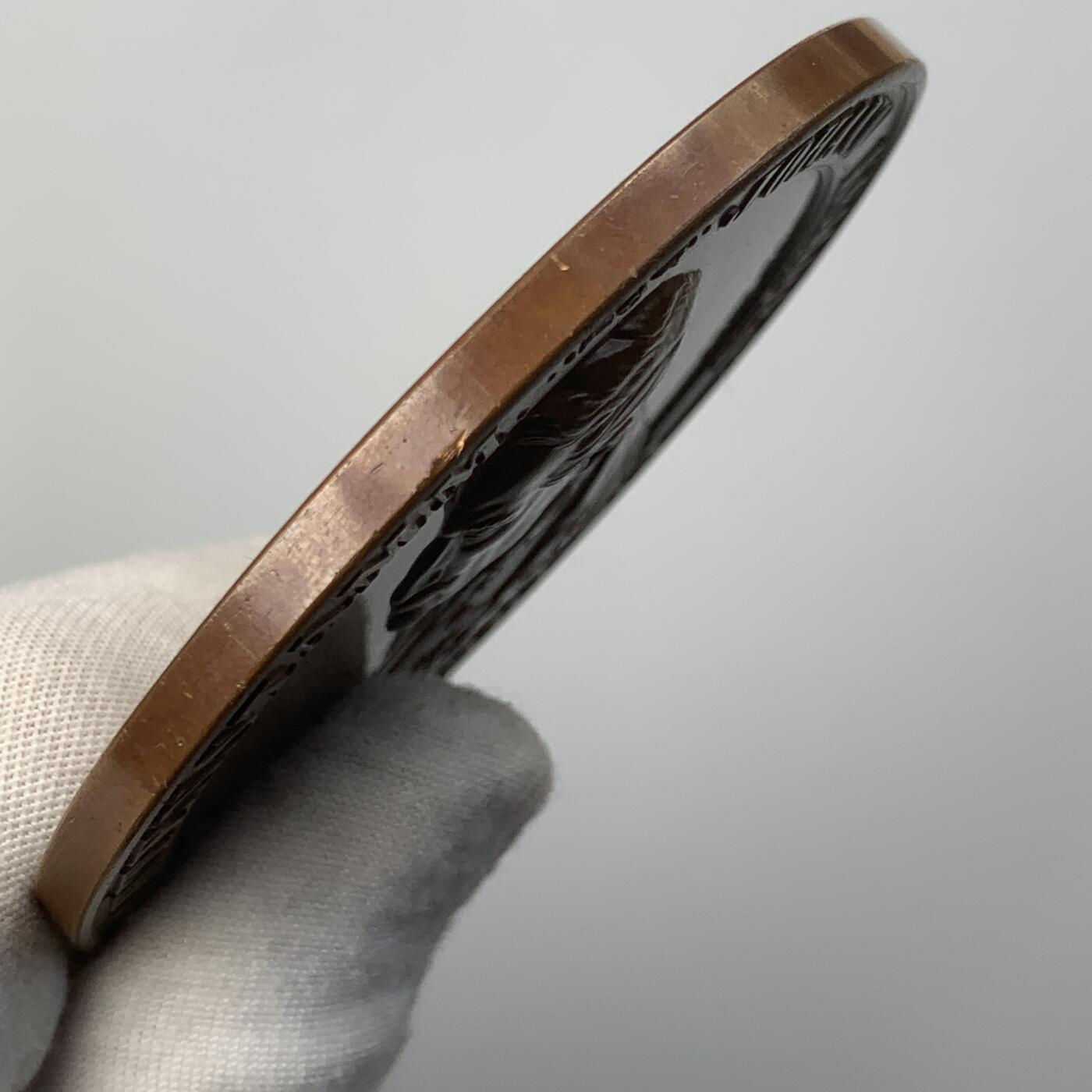 掌中浮雕-藏着的欧洲第056场 1859年奥地利元帅约翰·肯彭服役50周年铜章，80.5mm，Jauner雕刻，原盒