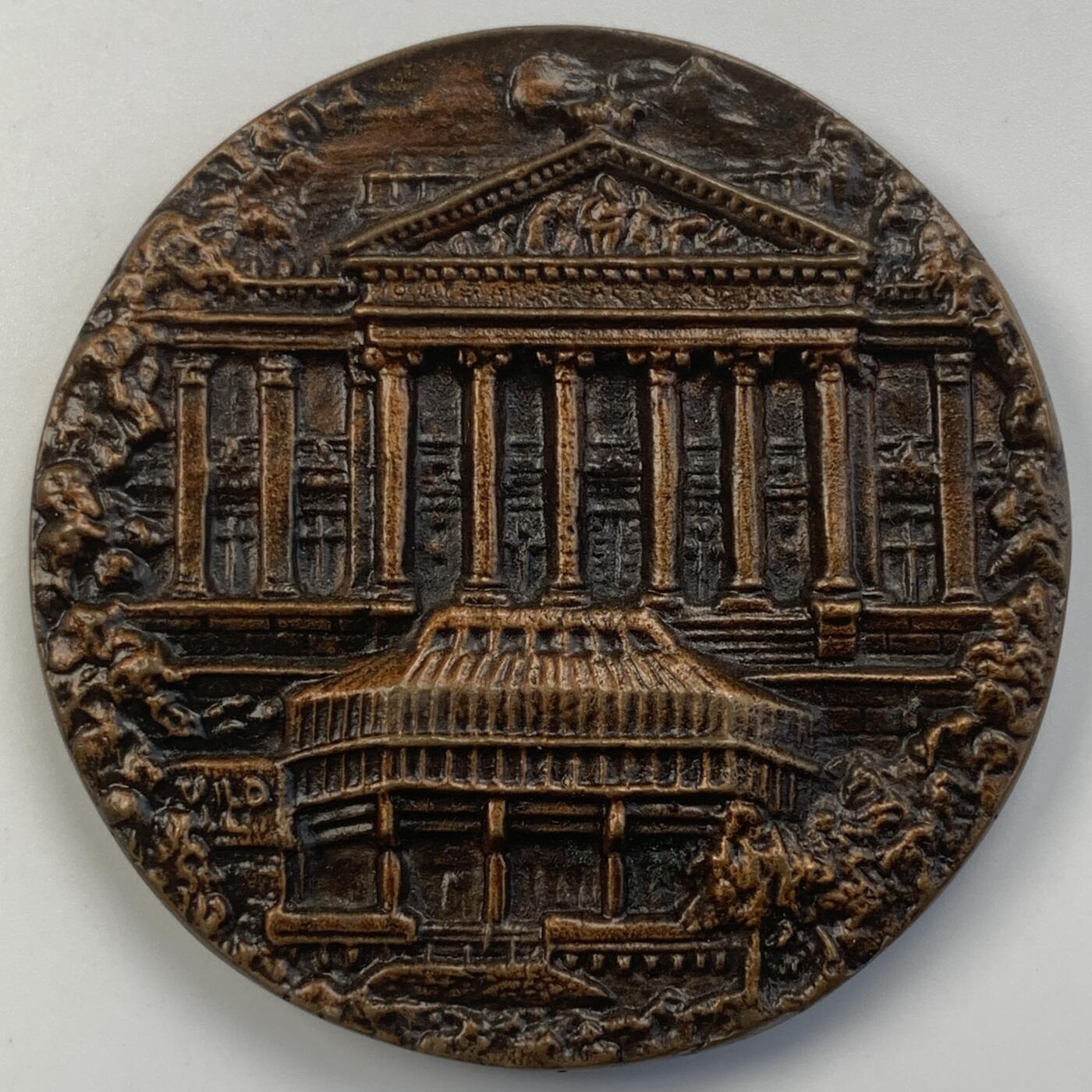 掌中浮雕-藏着的欧洲第056场 1992年普雷斯顿大铜章，65mm，131g