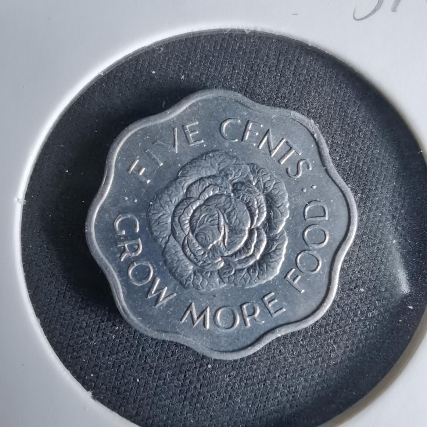 沼泽如烟--第1033场 塞舌尔1972年五分FAO纪念币