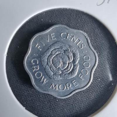 沼泽如烟--第1033场 - 塞舌尔1972年五分FAO纪念币