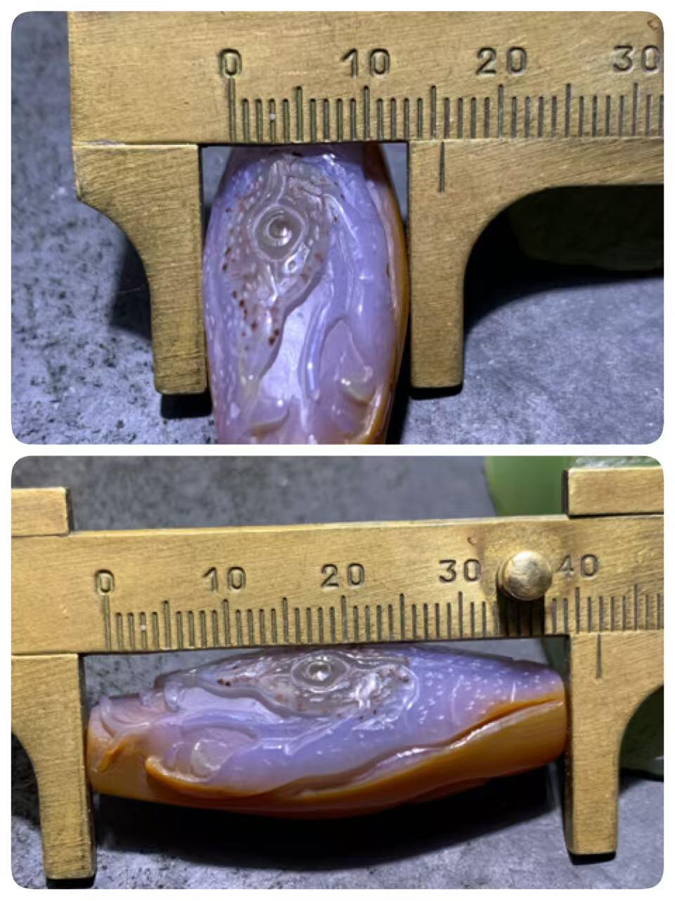 高玉化巴西玛瑙手工俏色巧雕灵蛇如意吊坠一个！