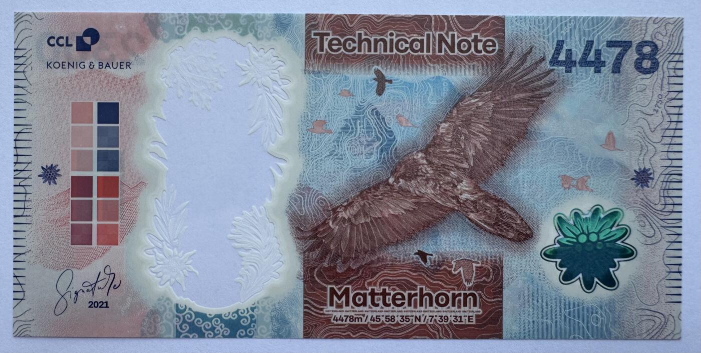 2026第5场（总第232期）：精品测试钞、外钞综合场 加拿大CCL 2021版“马特洪峰/海拔4478米～金雕、大堡礁/2300KM～绿海龟、雪绒花”塑料测试钞UNC