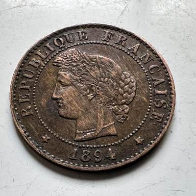 🌹外币初藏🌹🐯2026年第34场   每周二四六晚8️⃣点 接代拍 - 法国 1894年 第三共和国 1生丁