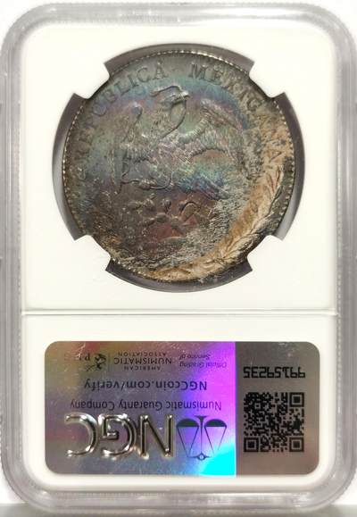 博洋堂“生趣盎然”4月精品专场暨第169期（全场包邮） NGC MS61 墨西哥1896/1年GO/AS RS/ML版花边鹰洋，罕见年份、厂别、鉴定师三骑字版，双面极美梦幻五彩包浆