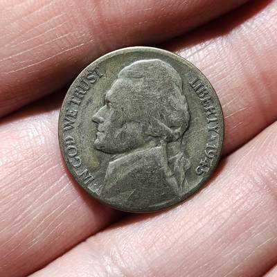 中外钱币第九场 - 美国杰斐逊战时5美分银币10