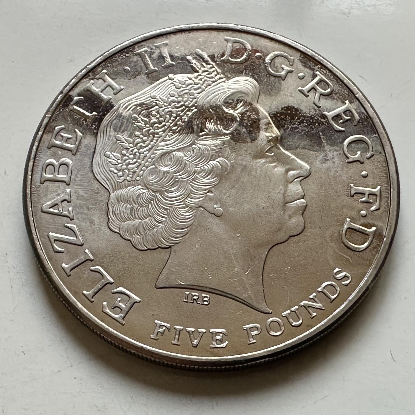 🌹外币初藏🌹🐯2026年第34场   每周二四六晚8️⃣点 接代拍 英国 2006年 伊丽莎白二世80诞辰 5英镑克朗纪念币