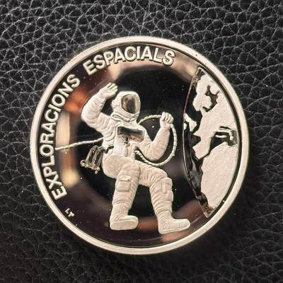 道一币馆币章第一百七十二场 - 安道尔1993年和平号空间站10第纳尔精制银币 31.47g 925s