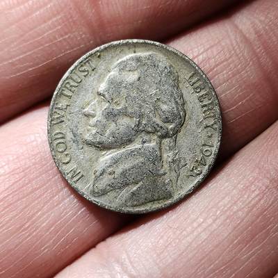 中外钱币第九场 - 美国杰斐逊战时5美分银币3