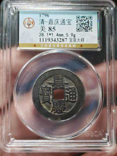 中外钱币第九场 - 公博美85嘉庆通宝宝泉大样