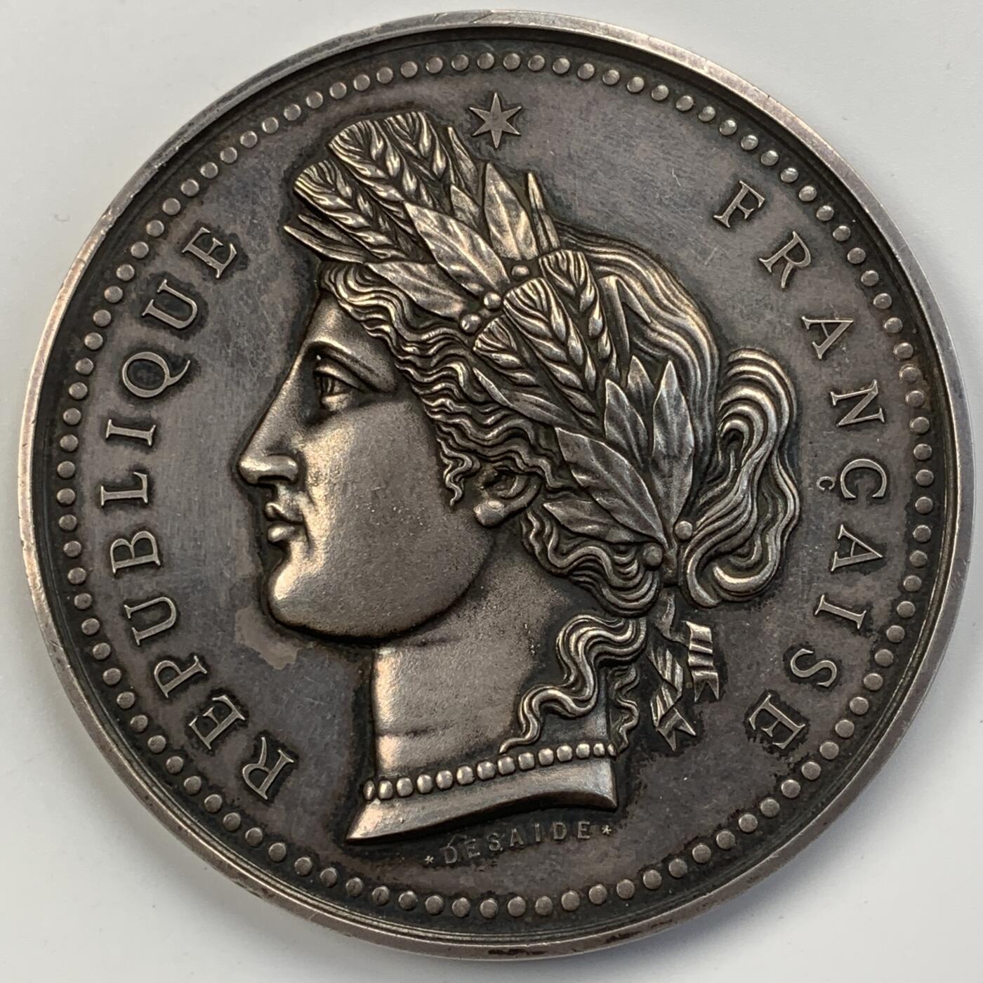 掌中浮雕-藏着的欧洲第056场 法国农业竞赛大银章，69mm，138.2g