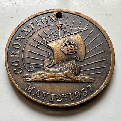 🌹外币初藏🌹🐯2026年第34场   每周二四六晚8️⃣点 接代拍 - 英国 1937年 乔治六世加冕 铜章 29毫米