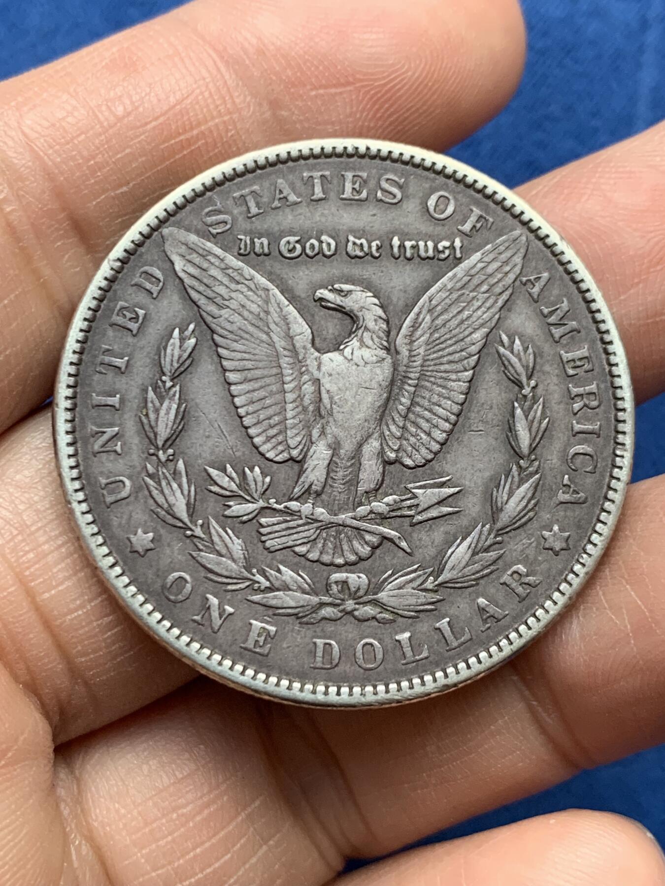 《竞宝斋》第474场 周日，周一 2场连拍 （全场包邮）欢迎送拍 美国 1892年 摩根1美元银币 少见年份