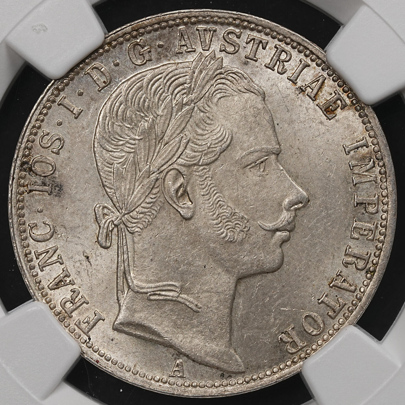修遠堂世界钱币第109期 NGC MS64 1861年奥匈帝国-奥地利1弗罗林银币