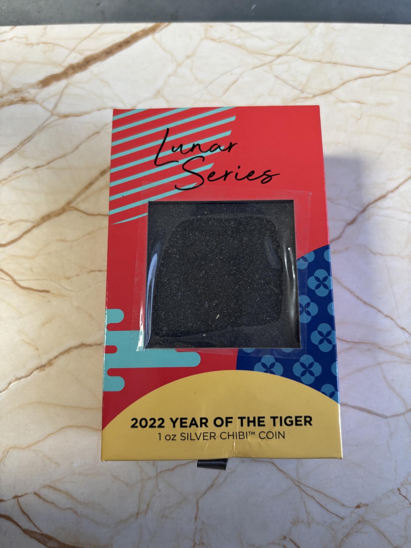 第195期拍卖 纽埃2022年Chibi中国生肖系列虎年1盎司纪念彩银币，999银，发行2000枚