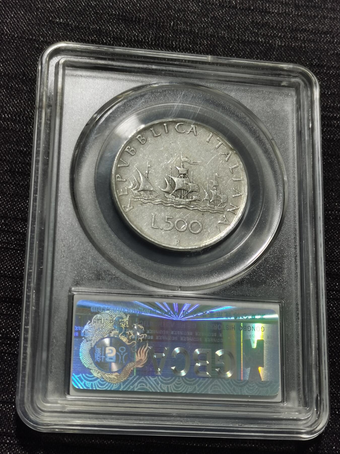 天下钱庄专场欢迎参拍 意大利少女500里拉银币