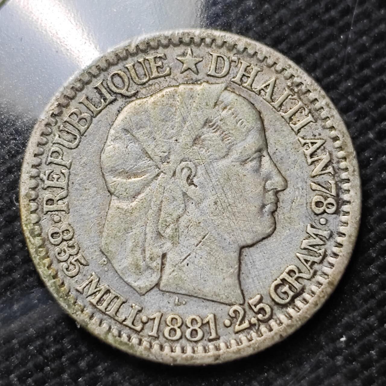 KK钱币收藏小铺   套币专场 2月预留时间 周末发货  1881海地10分银币