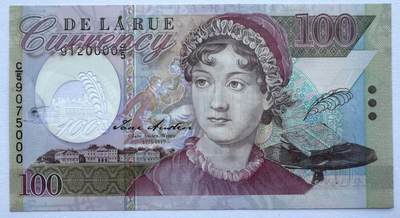 2026第5场（总第232期）：精品测试钞、外钞综合场 - 版二/狮子号0000 德纳罗DLR “简奥斯汀”横竖双号码塑料测试钞UNC（TDLR-412b）