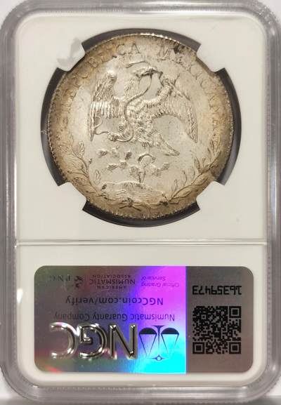 博洋堂“生趣盎然”4月精品专场暨第169期（全场包邮） NGC MS63 墨西哥1897年ZS FZ版花边鹰洋，关门年份，原味窖藏状态，滴水未下，正面极美月牙包浆